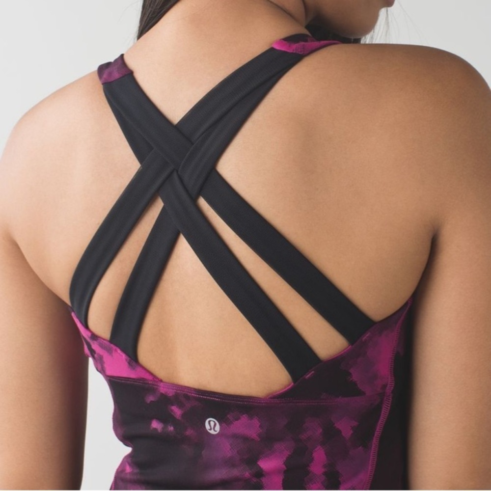 Lululemon Blooming Pixie Raspberry Black & Black … - image 3